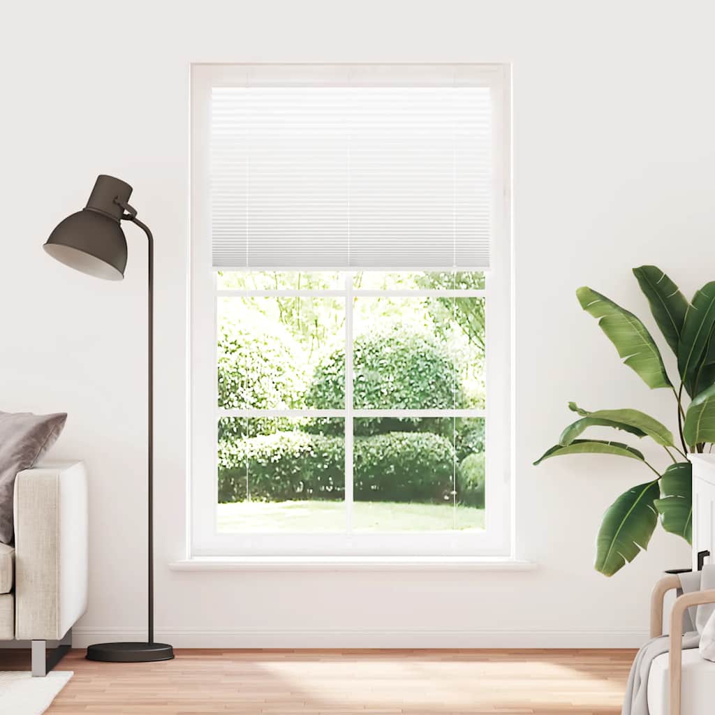 Tenda Plissettata Bianca 115x200 cm Larghezza Tessuto 114,4 cm | homemem39