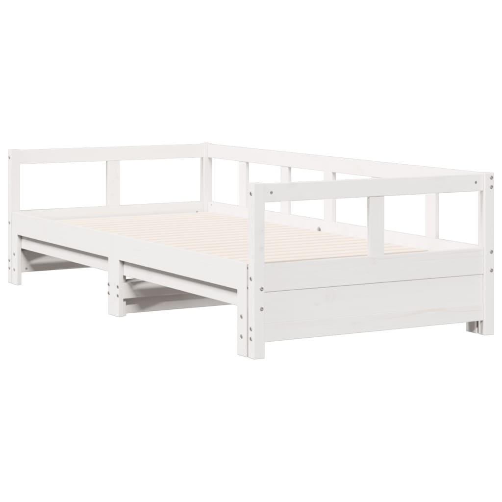 Dormeuse senza Materasso Bianca 80x200 cm Legno Massello Pino - homemem39