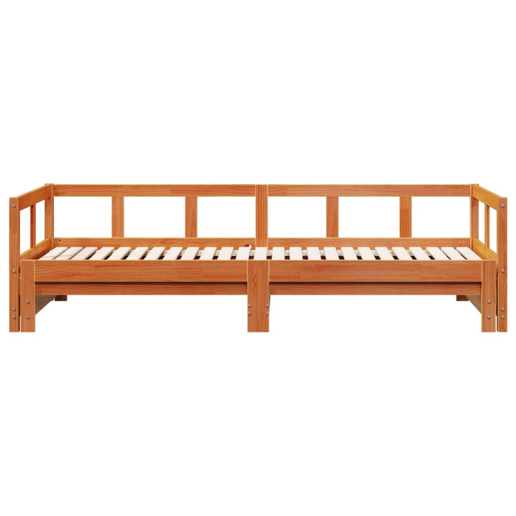 Dormeuse senza Materasso Marrone Cera 80x200 cm Legno di Pino - homemem39