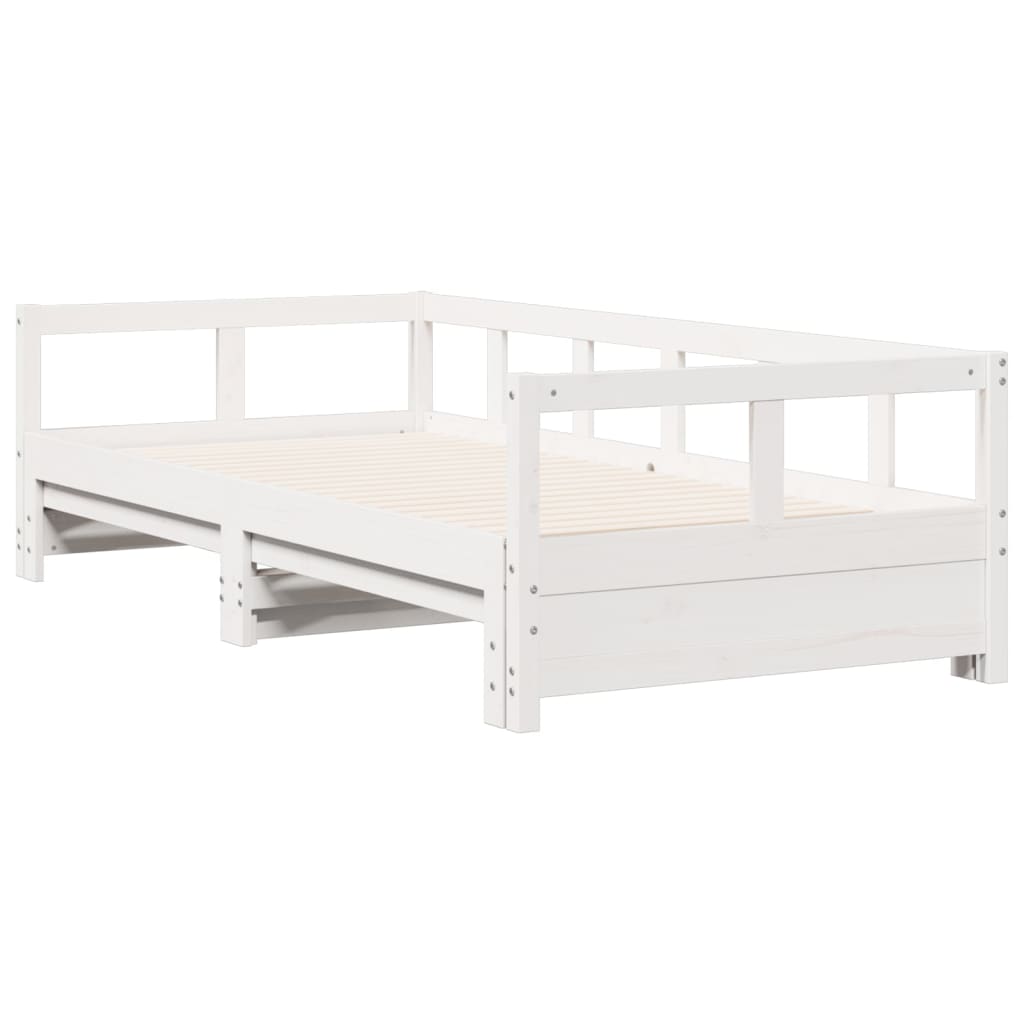 Dormeuse senza Materasso Bianca 90x200 cm Legno Massello Pino - homemem39