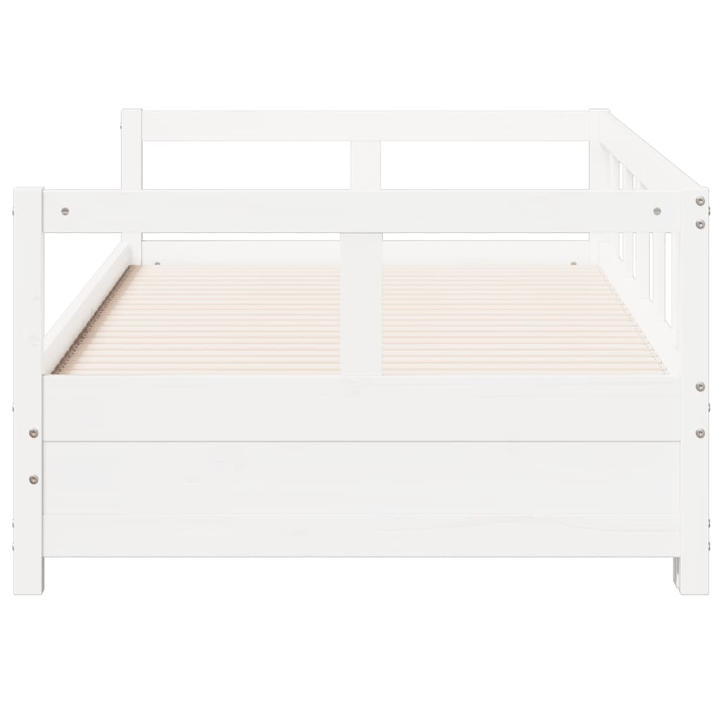 Dormeuse senza Materasso Bianca 90x200 cm Legno Massello Pino