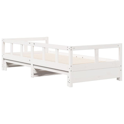Dormeuse senza Materasso Bianca 90x200 cm Legno Massello Pino - homemem39