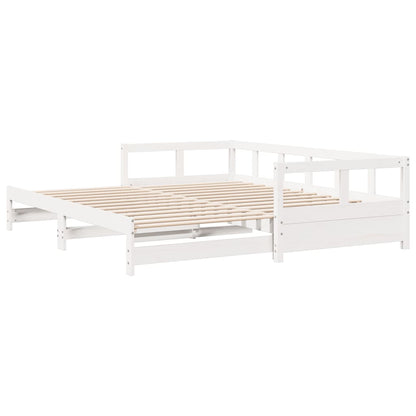 Dormeuse senza Materasso Bianca 90x200 cm Legno Massello Pino