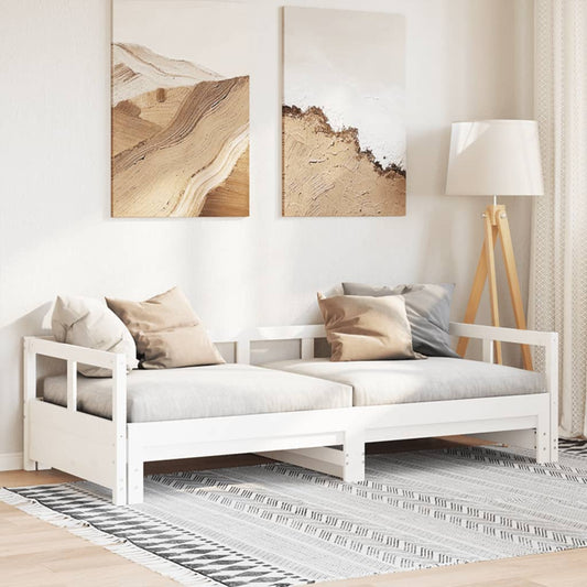 Dormeuse senza Materasso Bianca 90x200 cm Legno Massello Pino - homemem39