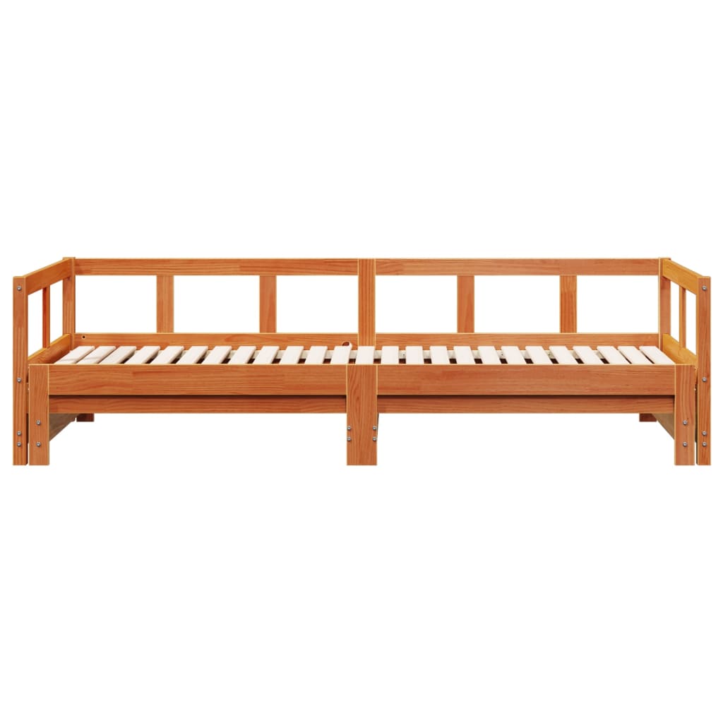 Dormeuse senza Materasso Marrone Cera 90x200 cm Legno di Pino - homemem39