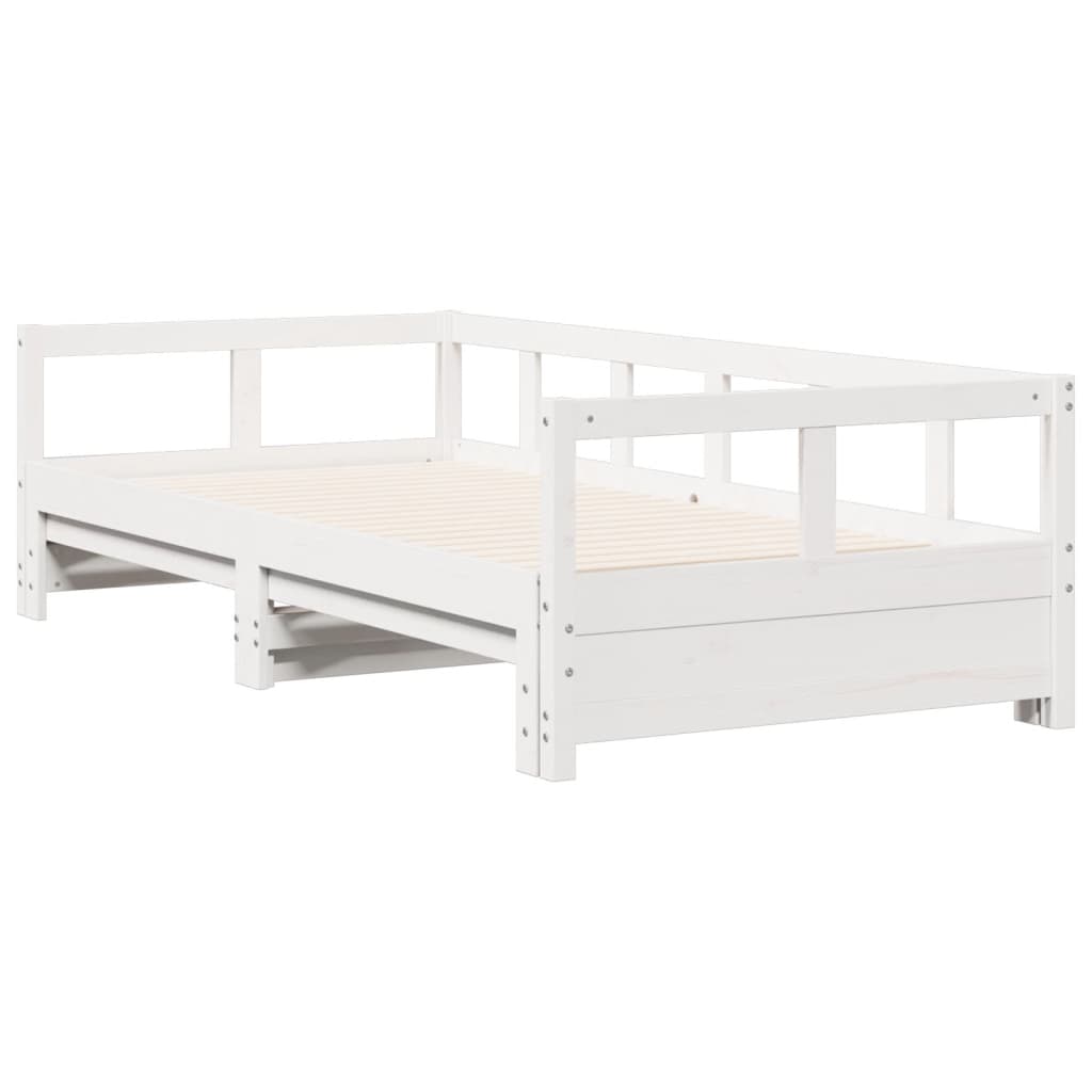 Dormeuse senza Materasso Bianca 90x190 cm Legno Massello Pino - homemem39