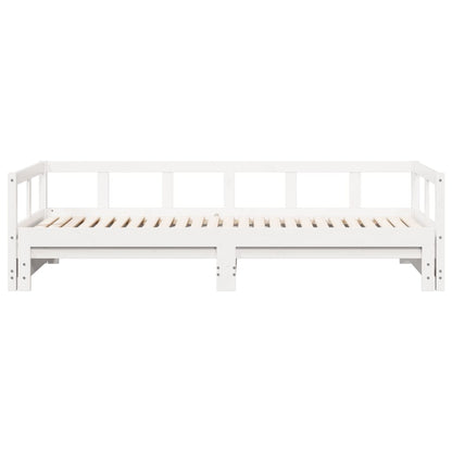Dormeuse senza Materasso Bianca 90x190 cm Legno Massello Pino - homemem39
