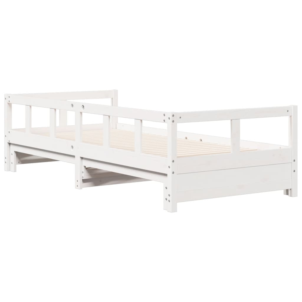 Dormeuse senza Materasso Bianca 90x190 cm Legno Massello Pino - homemem39