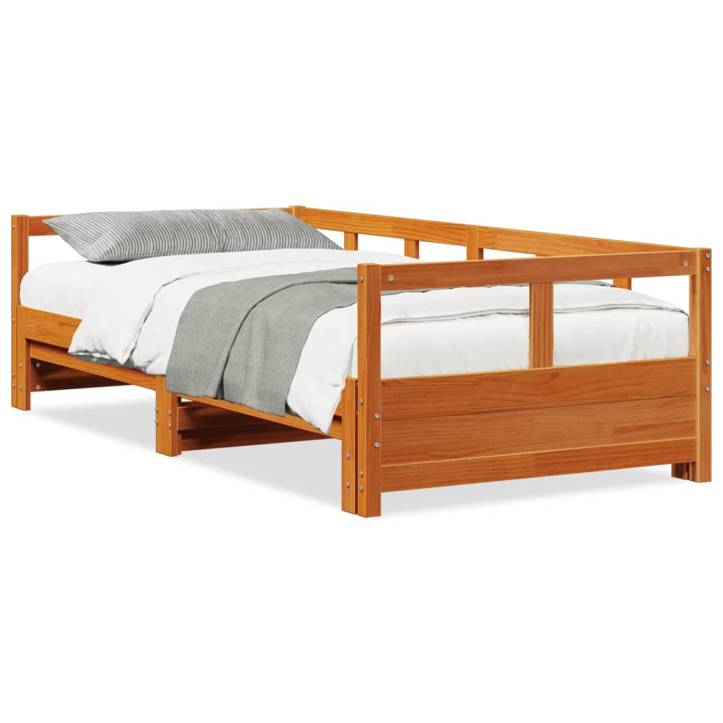 Dormeuse senza Materasso Marrone Cera 90x190 cm Legno di Pino | homemem39