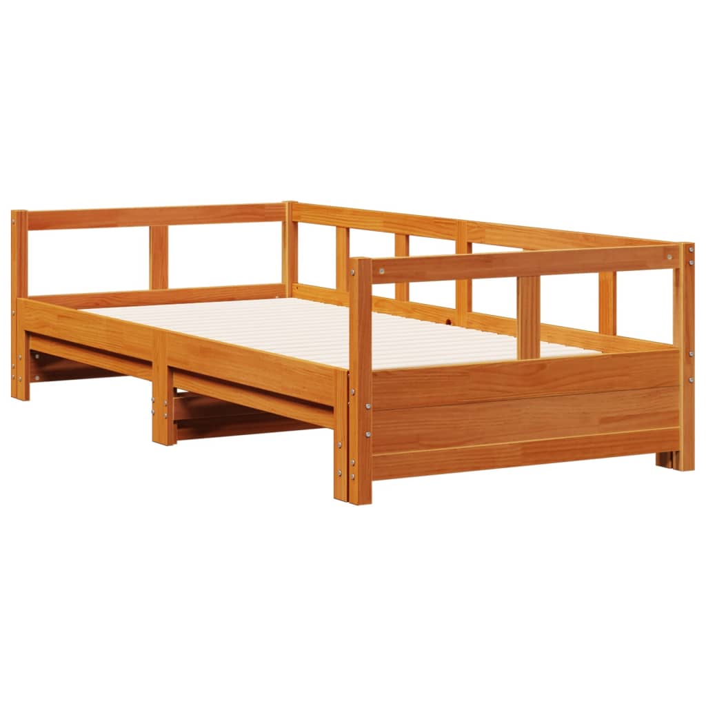 Dormeuse senza Materasso Marrone Cera 90x190 cm Legno di Pino | homemem39