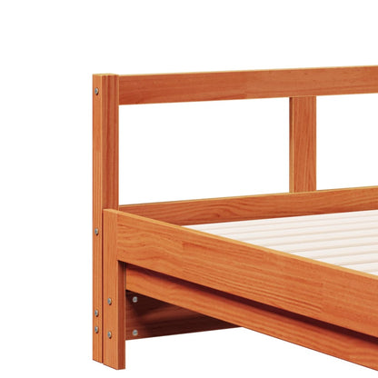 Dormeuse senza Materasso Marrone Cera 90x190 cm Legno di Pino | homemem39