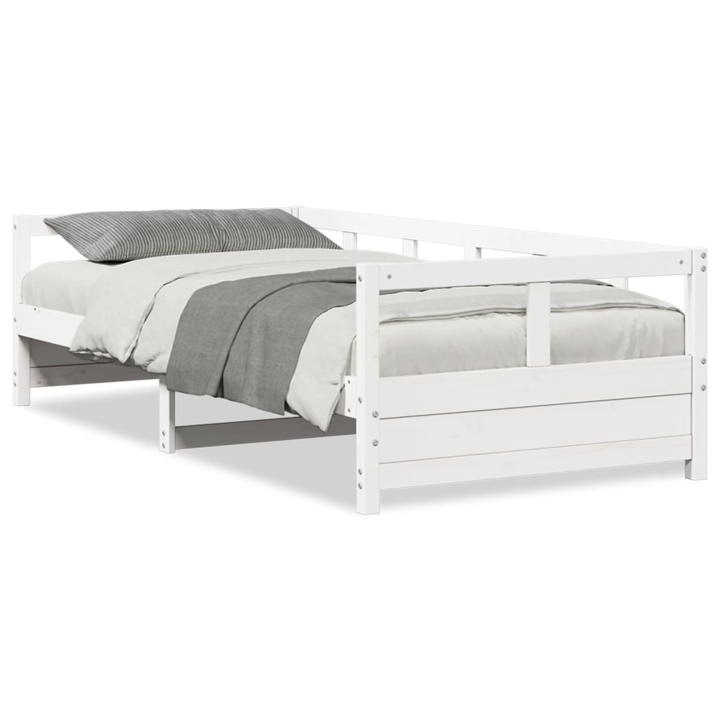 Dormeuse senza Materasso Bianca 80x200 cm Legno Massello Pino
