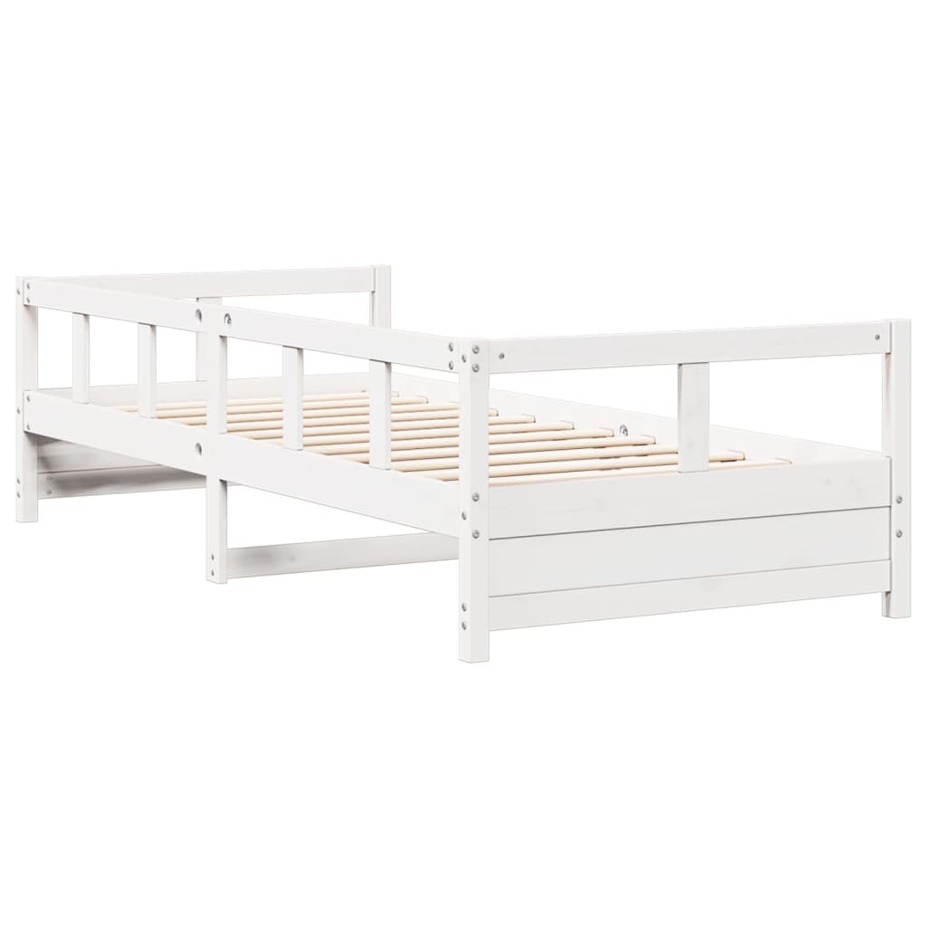 Dormeuse senza Materasso Bianca 80x200 cm Legno Massello Pino