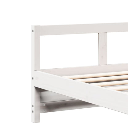 Dormeuse senza Materasso Bianca 80x200 cm Legno Massello Pino