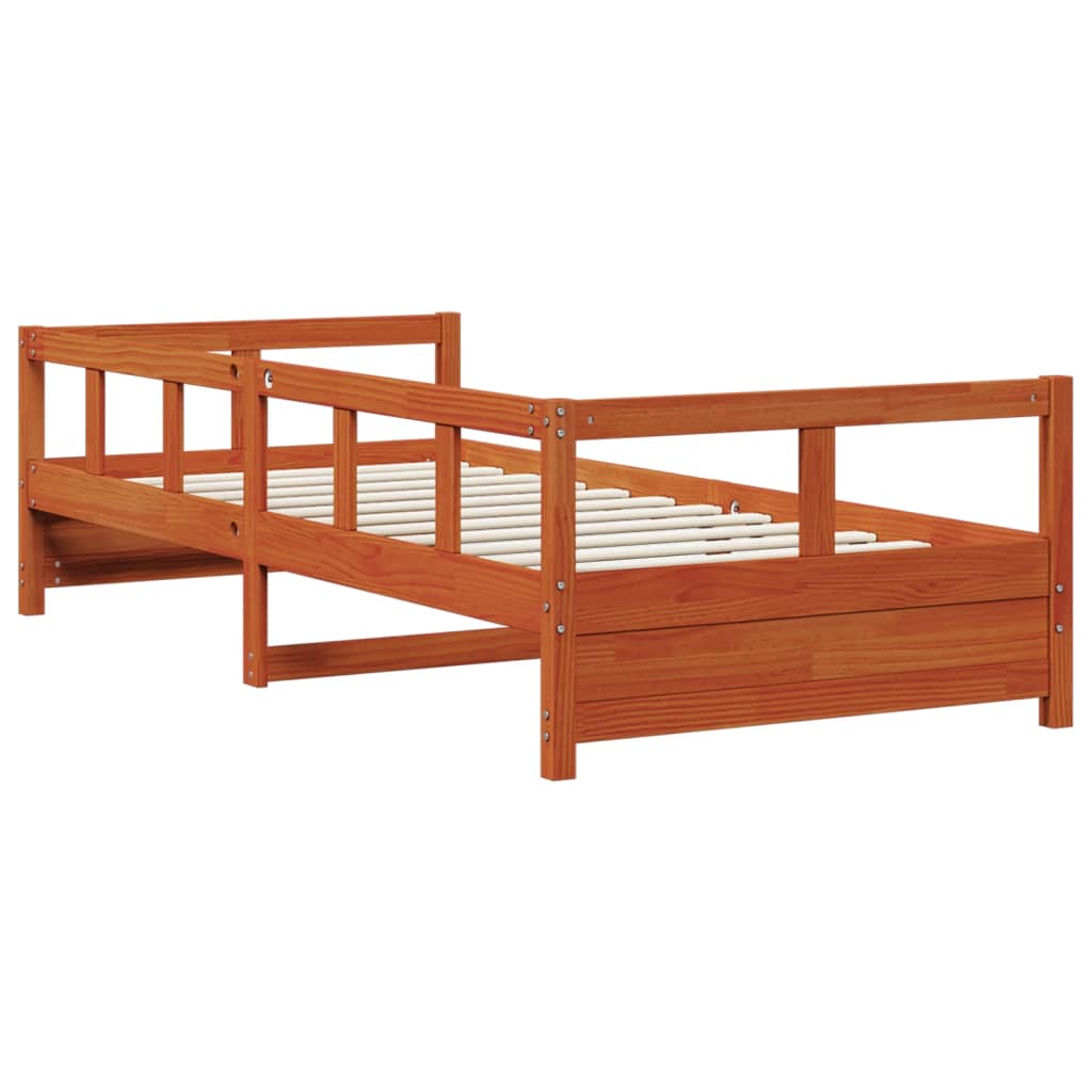 Dormeuse senza Materasso Marrone Cera 80x200 cm Legno di Pino | homemem39