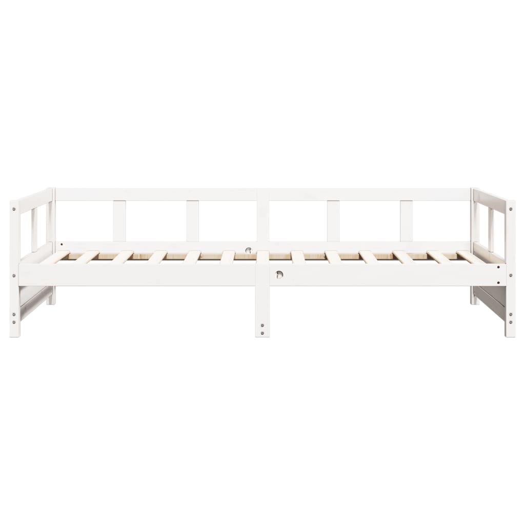Dormeuse senza Materasso Bianca 90x200 cm Legno Massello Pino - homemem39