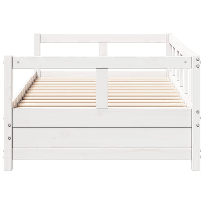 Dormeuse senza Materasso Bianca 90x200 cm Legno Massello Pino | homemem39