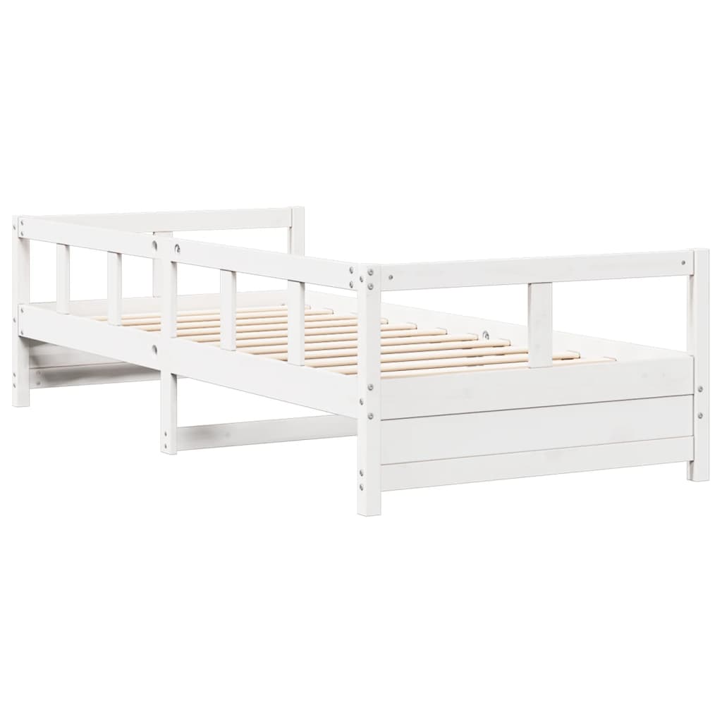Dormeuse senza Materasso Bianca 90x200 cm Legno Massello Pino | homemem39