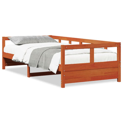 Dormeuse senza Materasso Marrone Cera 90x200 cm Legno di Pino | homemem39
