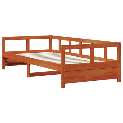 Dormeuse senza Materasso Marrone Cera 90x200 cm Legno di Pino