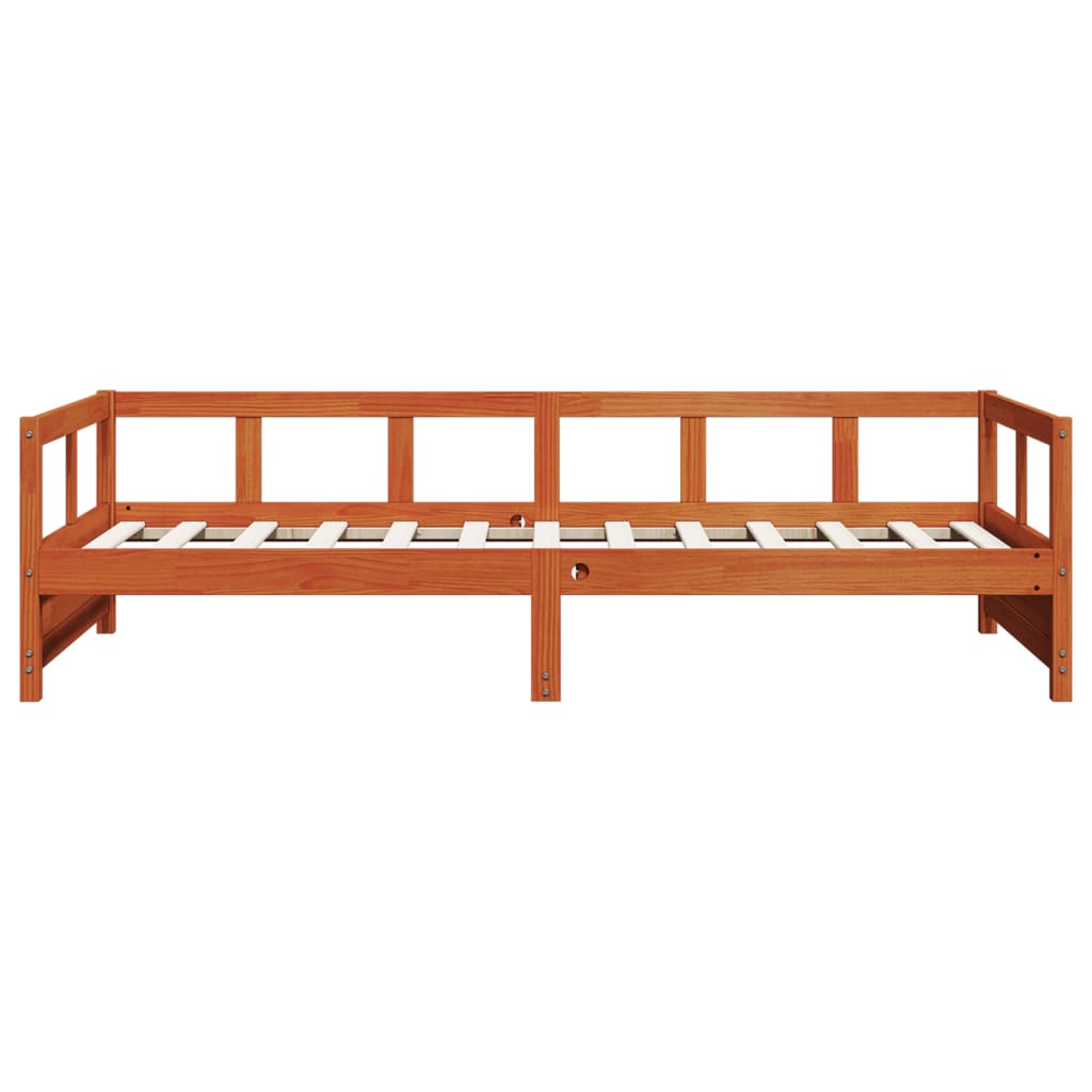 Dormeuse senza Materasso Marrone Cera 90x200 cm Legno di Pino - homemem39