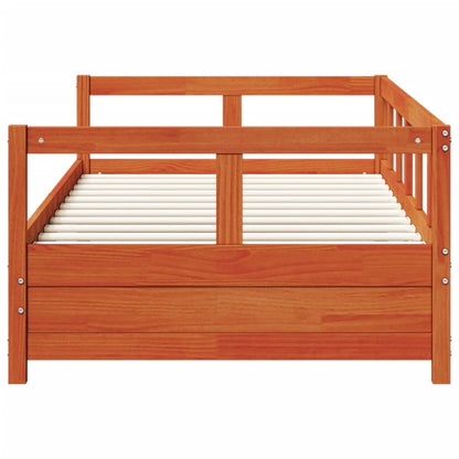 Dormeuse senza Materasso Marrone Cera 90x200 cm Legno di Pino