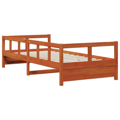 Dormeuse senza Materasso Marrone Cera 90x200 cm Legno di Pino