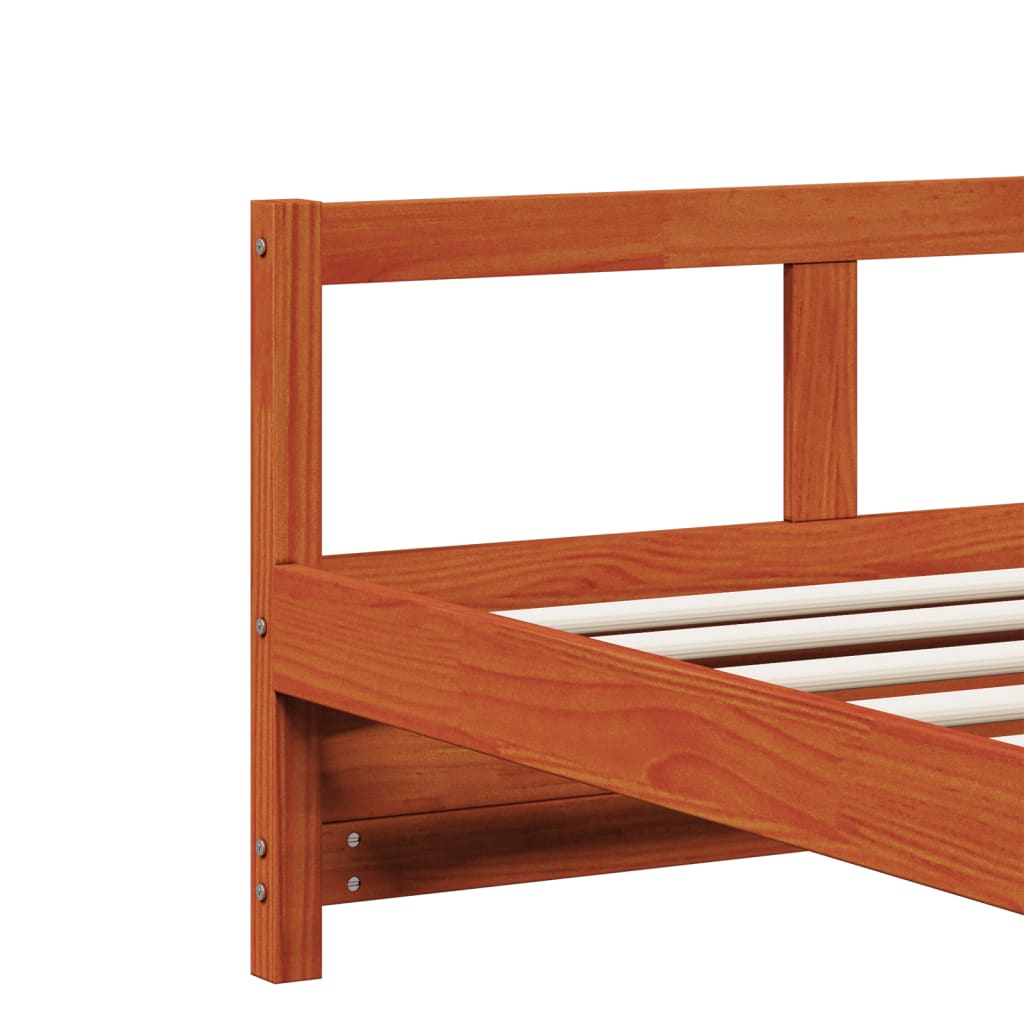 Dormeuse senza Materasso Marrone Cera 90x200 cm Legno di Pino