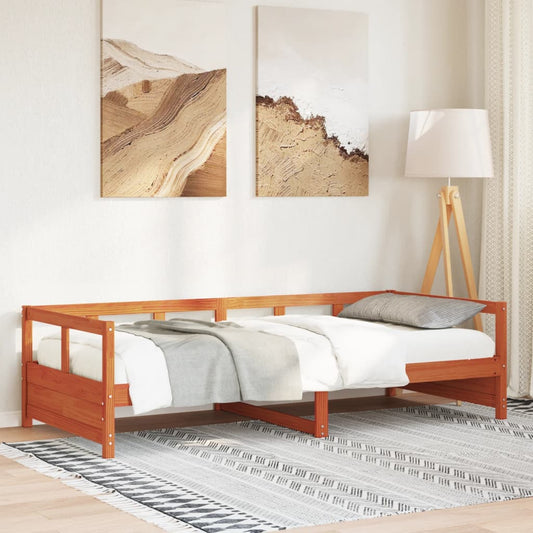Dormeuse senza Materasso Marrone Cera 90x200 cm Legno di Pino - homemem39