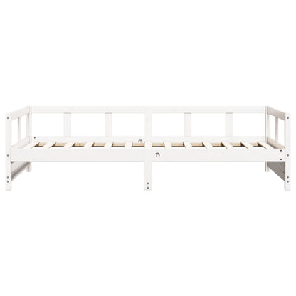 Dormeuse senza Materasso Bianca 90x190 cm Legno Massello Pino