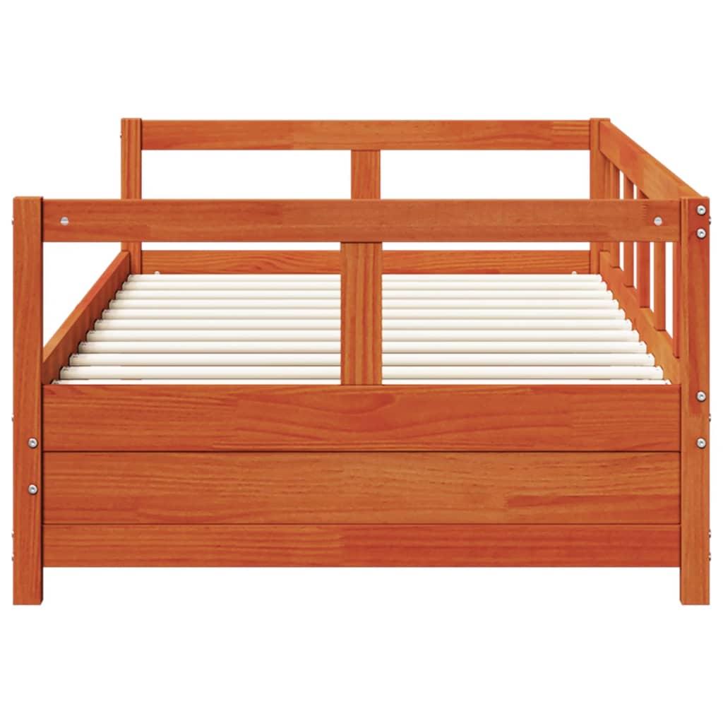 Dormeuse senza Materasso Marrone Cera 90x190 cm Legno di Pino - homemem39