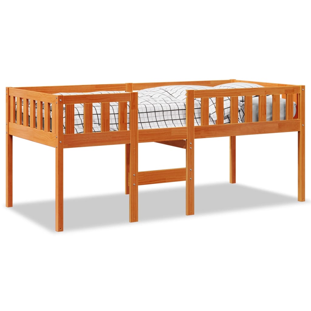 Letto Bambini senza Materasso Marrone Cera 80x200 cm Legno Pino - homemem39