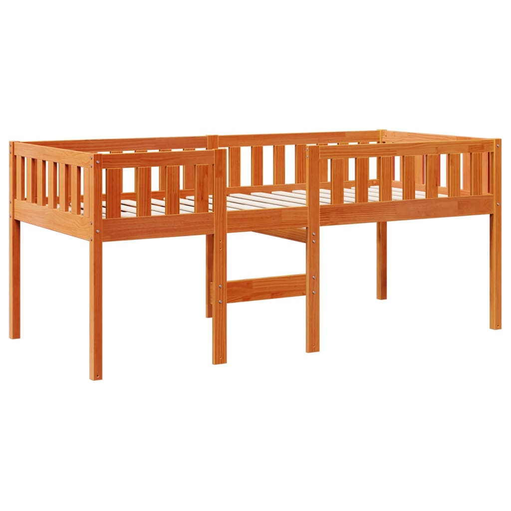 Letto Bambini senza Materasso Marrone Cera 80x200 cm Legno Pino - homemem39