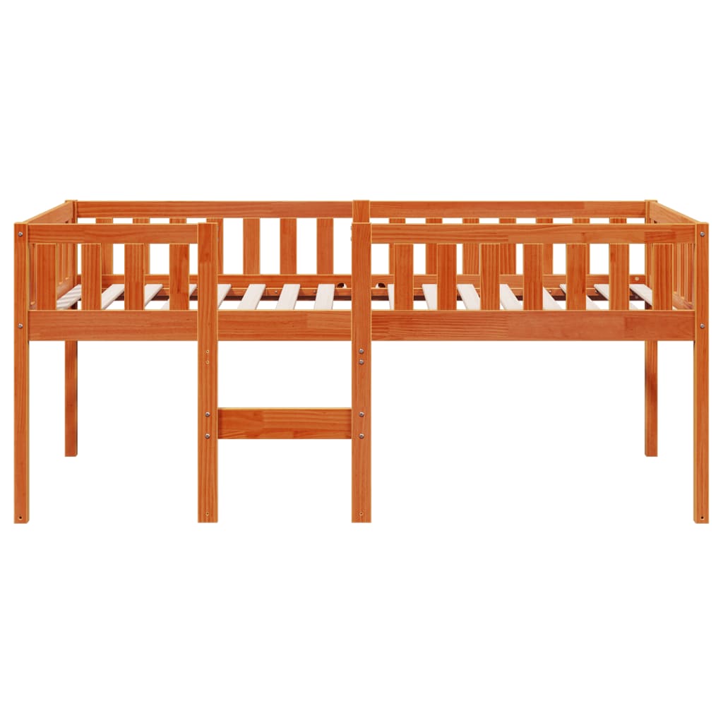 Letto Bambini senza Materasso Marrone Cera 90x200 cm Legno Pino | homemem39