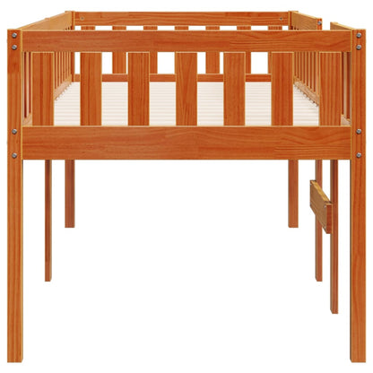Letto Bambini senza Materasso Marrone Cera 90x200 cm Legno Pino - homemem39