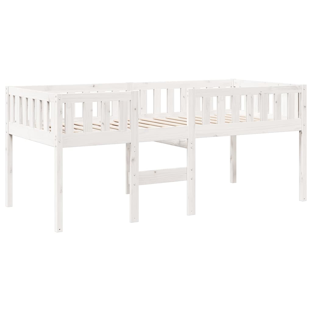 Letto per Bambini senza Materasso Bianco Massello Pino