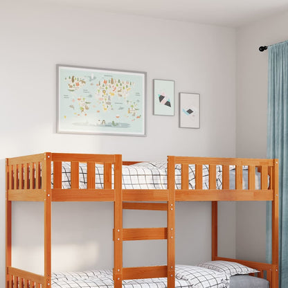 Letto Bambini senza Materasso Marrone Cera 90x190 cm Legno Pino | homemem39