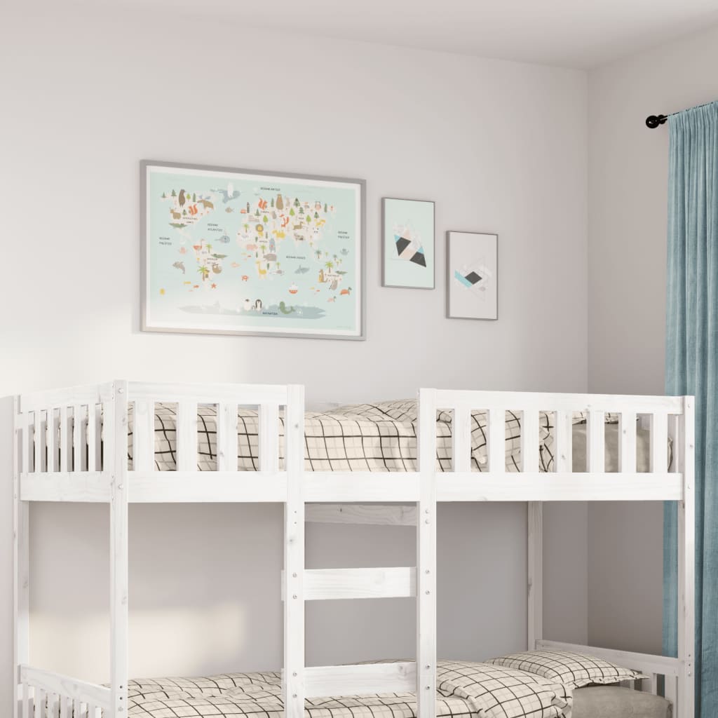 Letto per Bambini senza Materasso Bianco 75x190cm Massello Pino - homemem39