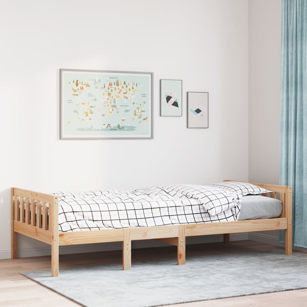 Letto per Bambini senza Materasso 80x200 cm Legno Massello Pino | homemem39