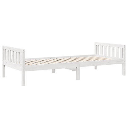 Letto per Bambini senza Materasso Bianco 80x200cm Massello Pino | homemem39