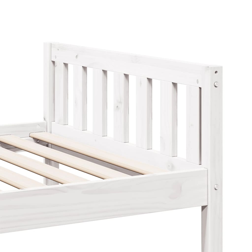Letto per Bambini senza Materasso Bianco 80x200cm Massello Pino | homemem39
