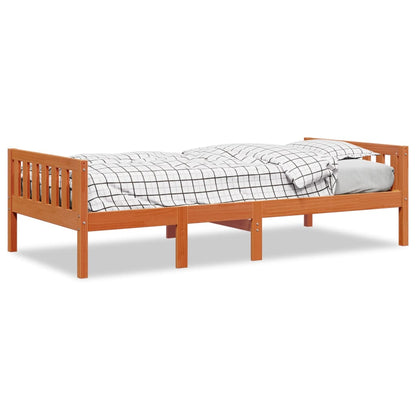 Letto Bambini senza Materasso Marrone Cera 80x200 cm Legno Pino - homemem39