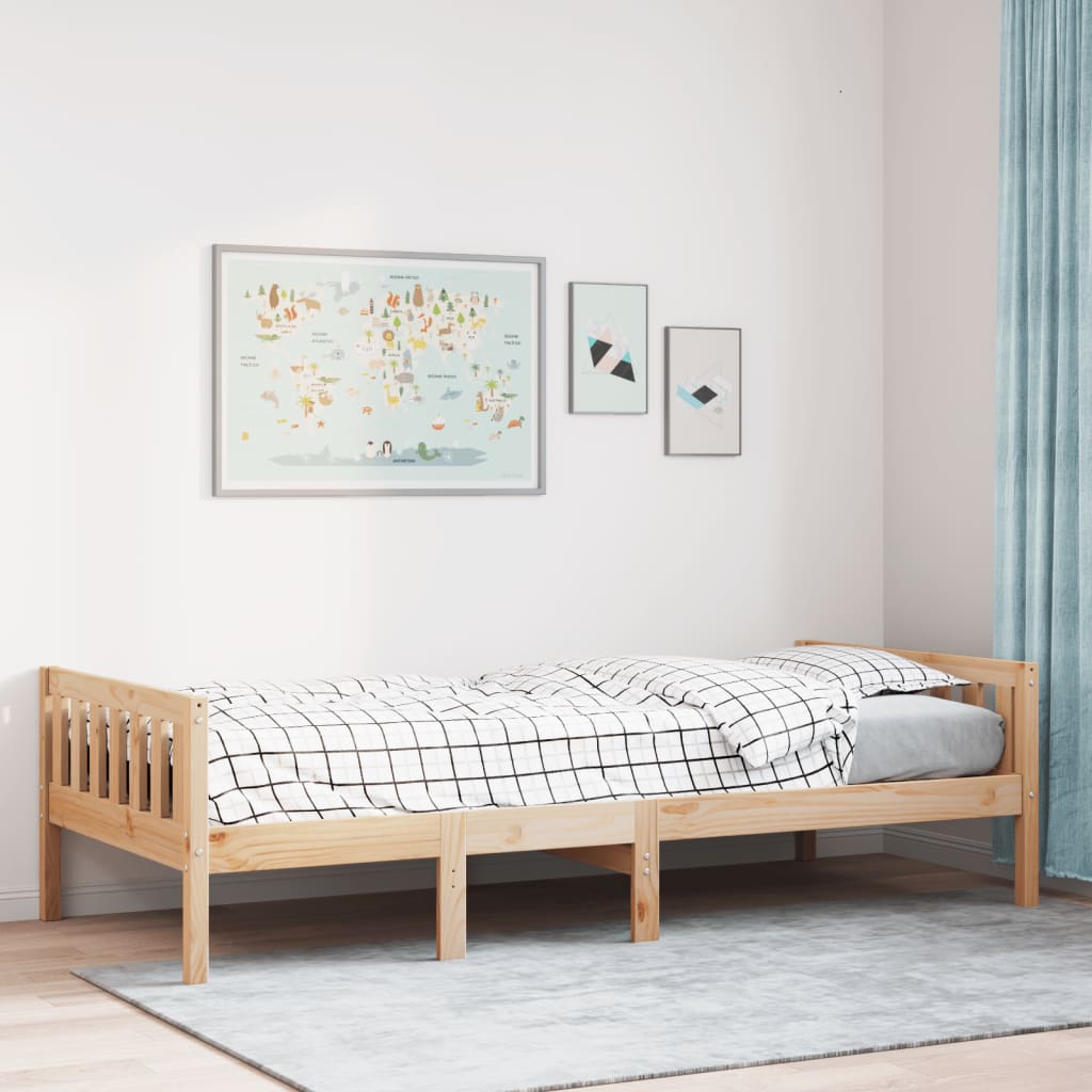 Letto per Bambini senza Materasso 90x200 cm Legno Massello Pino | homemem39