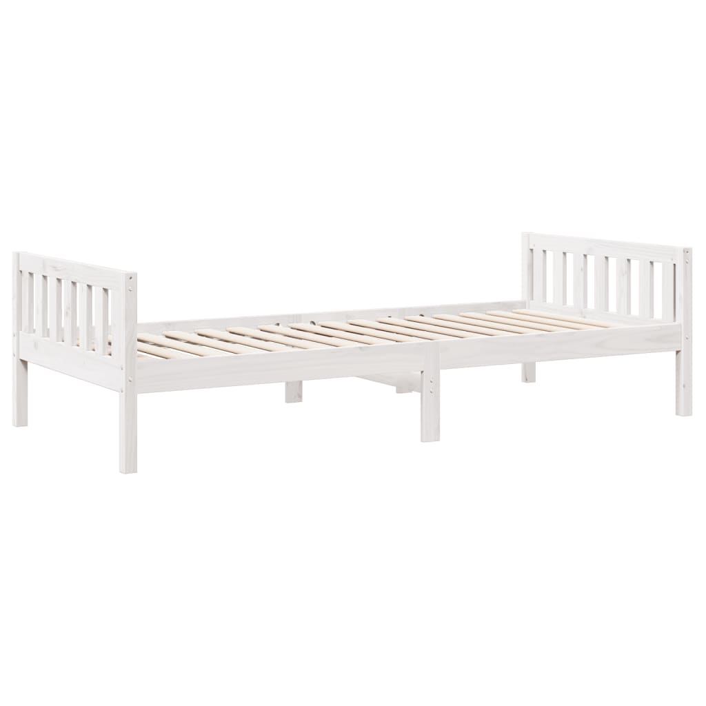 Letto per Bambini senza Materasso Bianco 90x200cm Massello Pino | homemem39