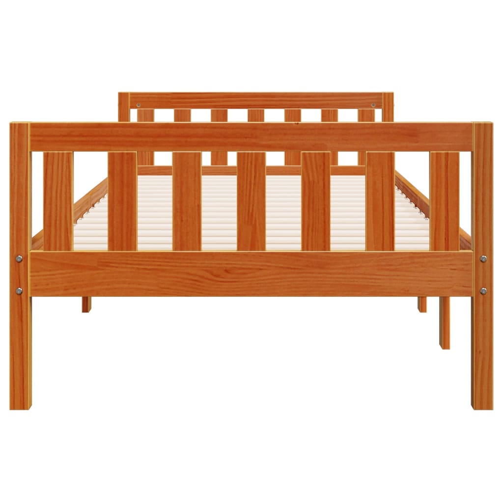 Letto Bambini senza Materasso Marrone Cera 90x200 cm Legno Pino | homemem39