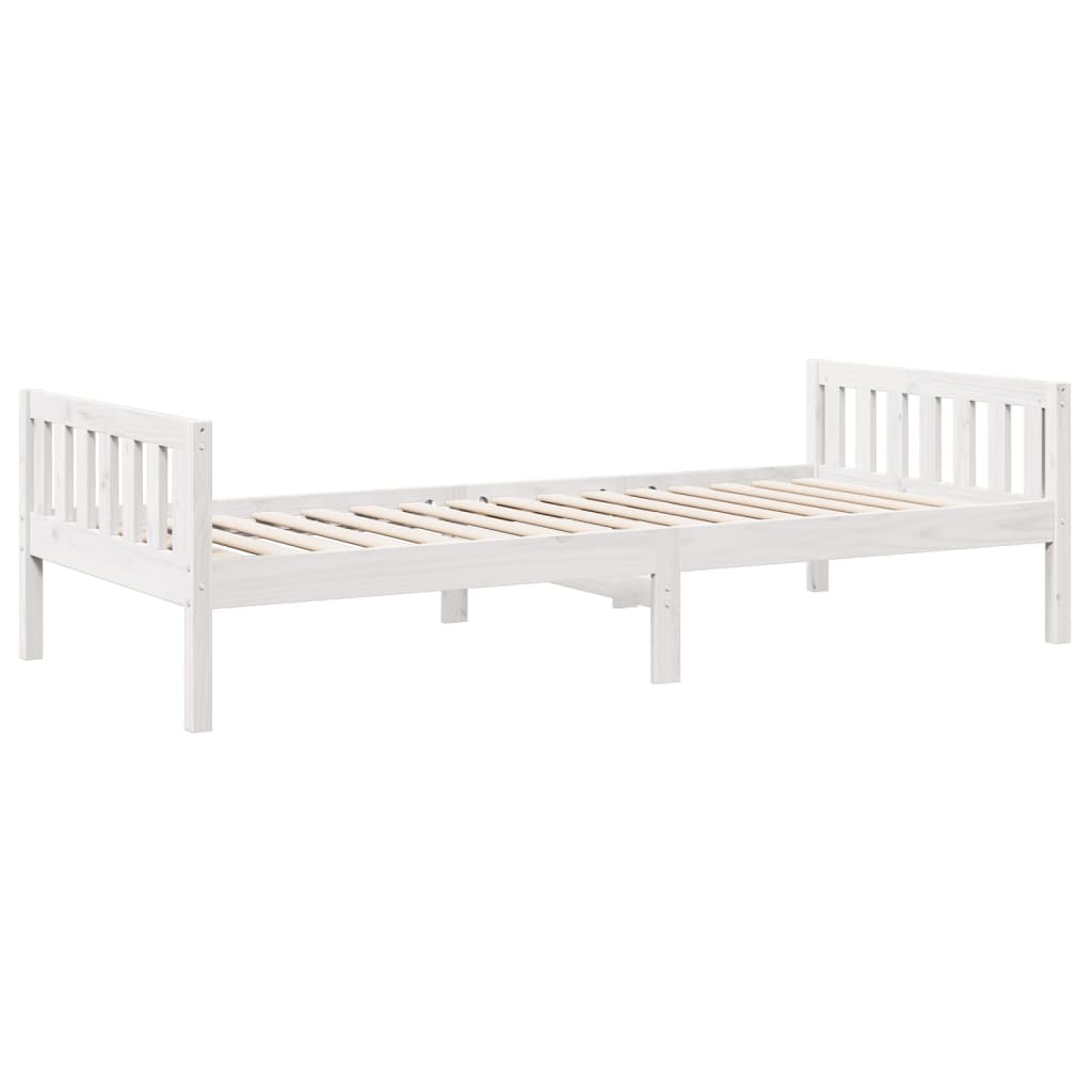 Letto per Bambini senza Materasso Bianco 90x190cm Massello Pino | homemem39