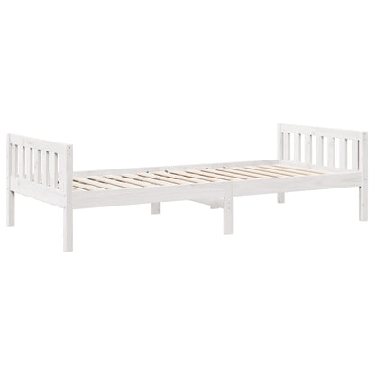 Letto per Bambini senza Materasso Bianco 90x190cm Massello Pino - homemem39