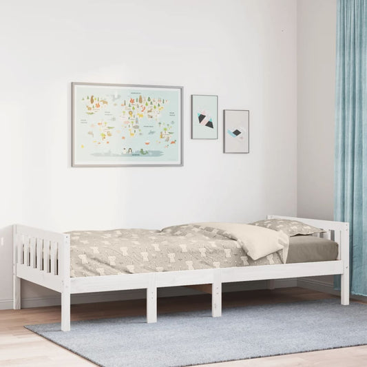 Letto per Bambini senza Materasso Bianco 90x190cm Massello Pino | homemem39