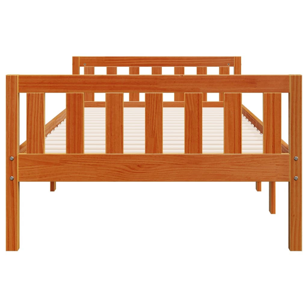 Letto Bambini senza Materasso Marrone Cera 90x190 cm Legno Pino