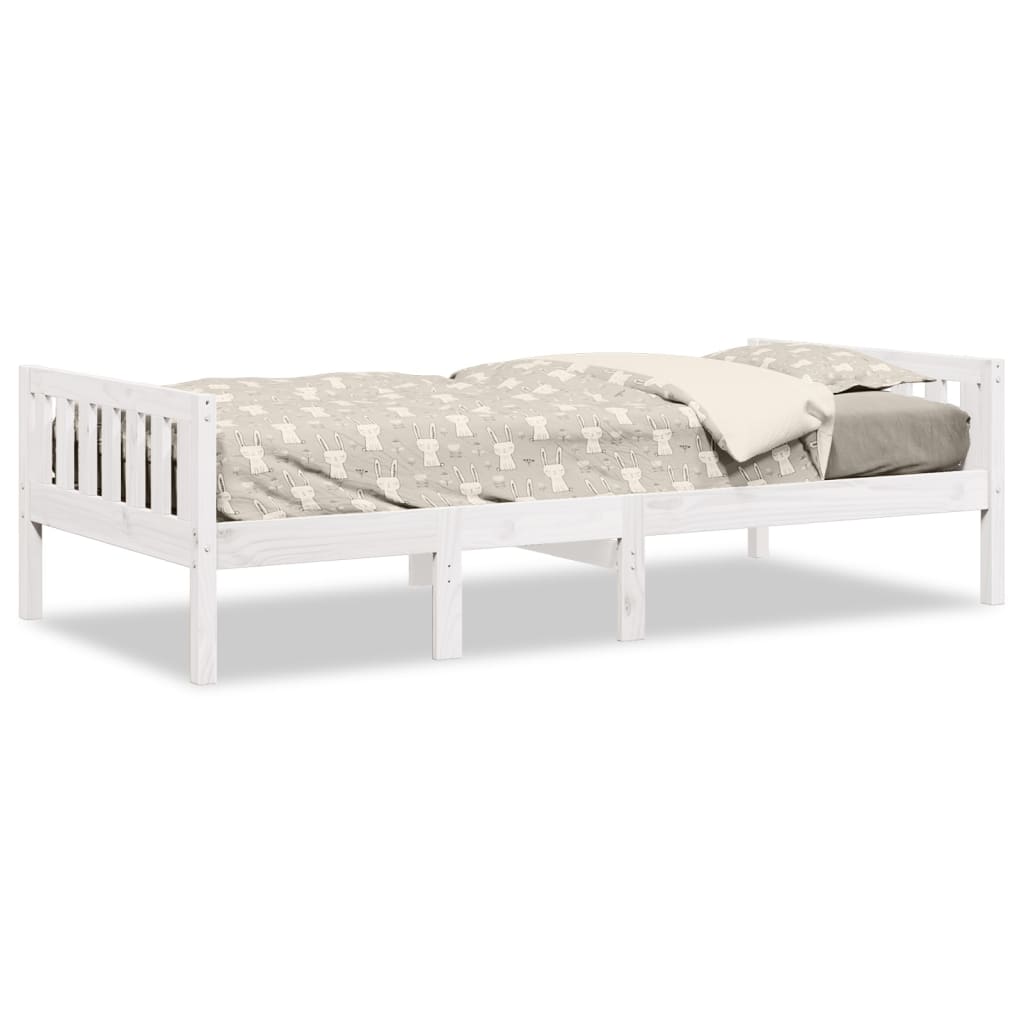 Letto per Bambini senza Materasso Bianco Massello Pino